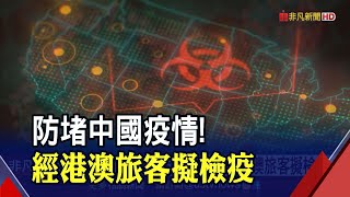 邊境防疫升級?中國入境旅客\