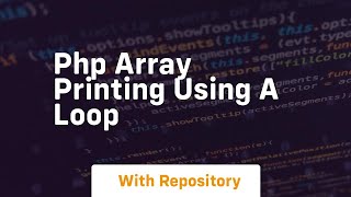 php array printing using a loop