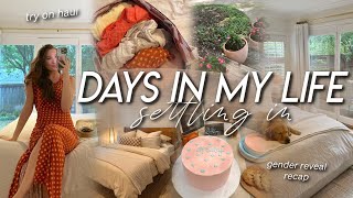 DAYS IN MY LIFE | settling in, house projects, summer clothing haul, gender reveal prep & recap!