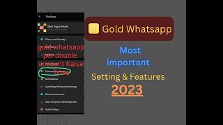 Gold whatsapp top 5 setting/ features #aqibabbasi  3/4 features @qib@bbasi506