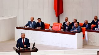 Başbakan Yıldırım, TBMM'de OHAL Tezkeresi Oylaması sonrasında teşekkür konuşması yaptı