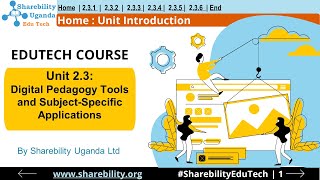 Unit 2.3: Digital Pedagogy Tools and Subject-Specific Applications | Sharebility EduTech Course