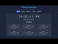 Advanced Clock App Using HTML, CSS and JavaScript with Source Code