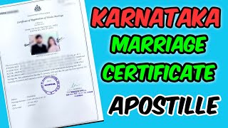 MARRIAGE CERTIFICATE APOSTILLE IN KARNATAKA || MEA APOSTILLE || PROCESS || PROCEDURE || PRICE