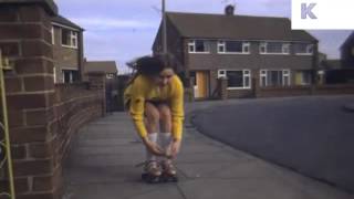 1960s Girl Rollerskating, 16mm Colour UK Home Movies