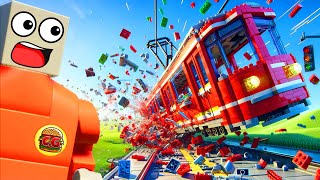 We Crashed AI Lego Trains in NEW Modded Maps in Brick Rigs!
