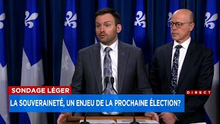 Sondage Léger: la souveraineté, un enjeu de la prochaine élection? - Reportage, 18h