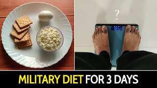 I Tried " MILITARY DIET " for 3 Days !! 🇮🇳