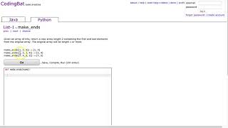 Codingbat - make_ends (Python)