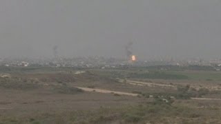 Israeli Forces Strike Gaza (raw footage)