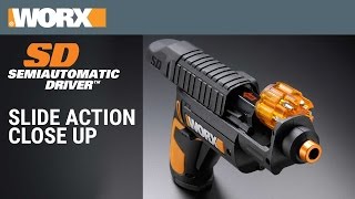 WORX SD SemiAutomatic Driver - Slide Action Close Up