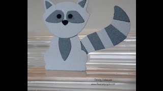 Critter Mania Using the Fox Builder Punch from Stampin Up! Episode #3 - Raccoon Critter