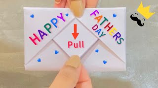 DIY-SURPRISE MESSAGE CARD FOR FATHER'S DAY🥰 | Pull Tab Origami Envelope Card | Father’s Day Card