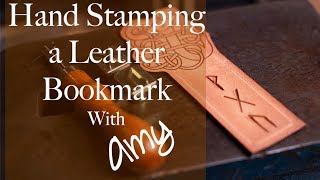 Hand stamping a Leather Bookmark | 5 minute crafts | Full Time Artists In Edmonton