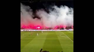 Flares of Rude Fans (Rot Weiß Essen) vs Köln FC
