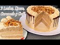 3 milk cake with coffee, caramel and cheese