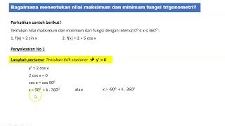 Nilai Maksimum dan Minimum Fungsi Trigonometri