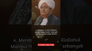 5 Amalan Cepat Kaya Anti Miskin...!!! Pesan ijazah Habib Umar Bin Hafidz #shorts