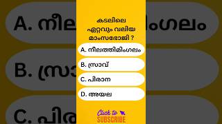 കടലിലെ ഏറ്റവും വലിയ മാംസഭോജി#psc#gk#generalknowledge#currentaffairs#shorts#shortsfeed#quiz#pscgk