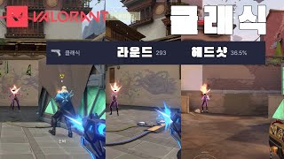 클래식으로 293라운드 동안 헤드샷 비율 36% 유지 비결 l 발로란트 연막 강의 달콤쿠마