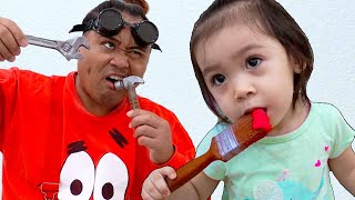 Baby Maddie Pretend Play Real vs Fake Chocolate Challenge | Funny Video for Kids with Toys