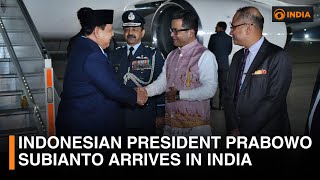 Indonesian President Prabowo Subianto arrives in India ahead of Republic Day | DD India Live