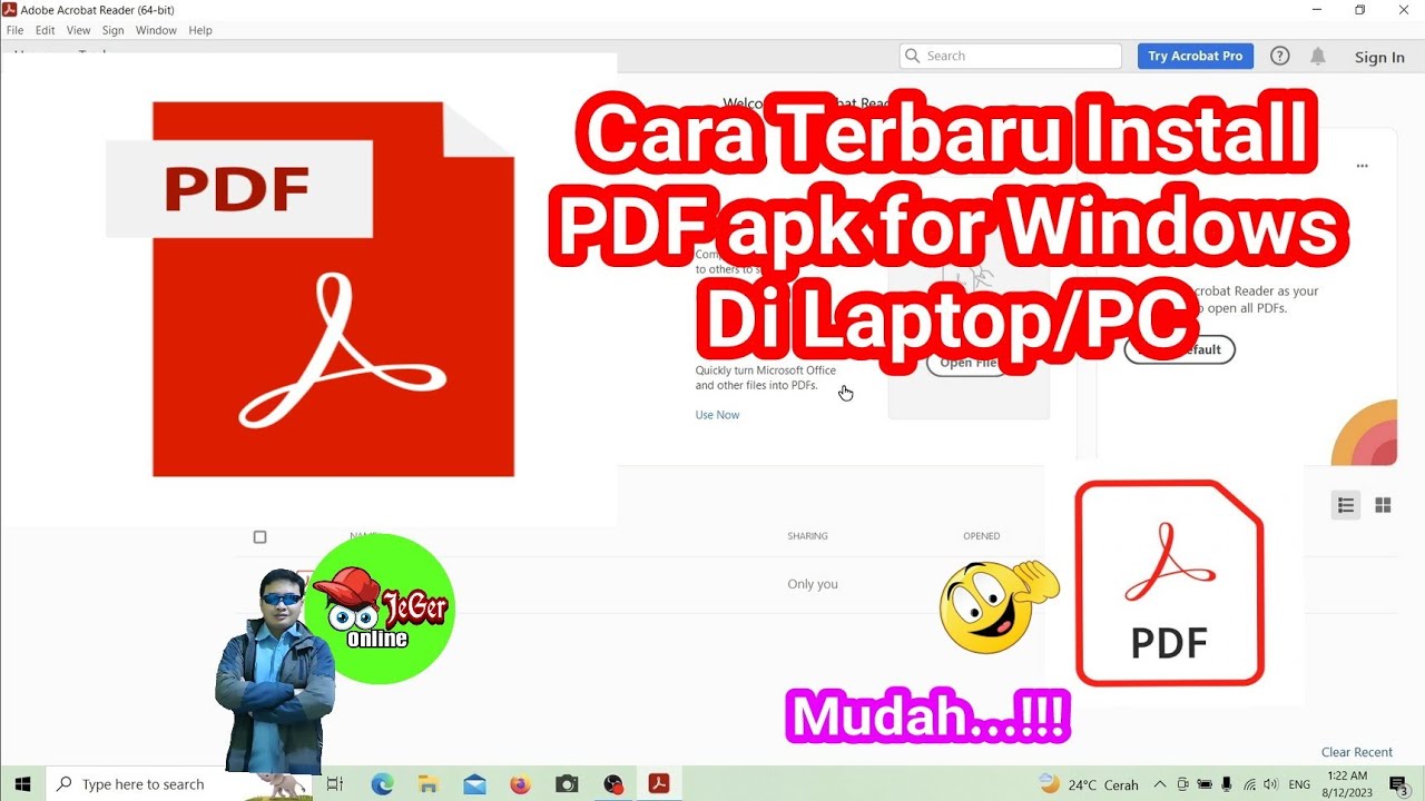 Cara Terbaru Install Aplikasi PDF For Windows Di Laptop / PC || Mudah ...