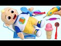Cocomelon JJ Eats too Much Ice Cream And Needs A Dentist!