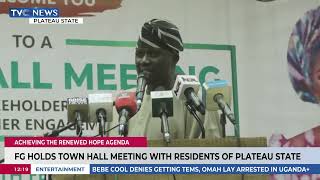 FG Holds Town Hall Meeting with Residents of Plateau State