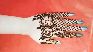 Floral Mehndi Design | Back Hand Design | Soundarya Mendhika #shorts