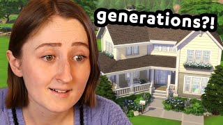 building a house for *generations* in the sims 4