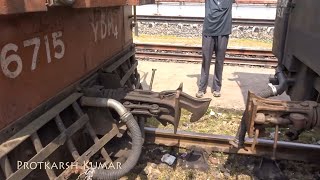 YDM4 locomotive connecting to a Metre Gauge train.