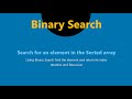 10.  Recursive Binary Search