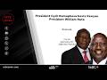 President Cyril Ramaphosa hosts Kenyan President William Ruto