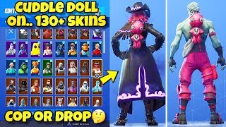 new cuddle doll back bling showcased with 130 skins fortnite battle royale cuddle doll combos - fortnite ignition skin