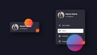 Glassmorphism Dropdown menu using HTML CSS JS | Glassmorphism