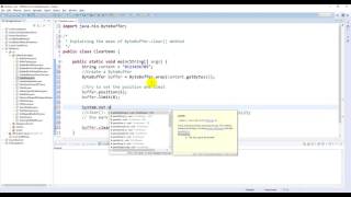 Java NIO - ByteBuffer.clear() demo