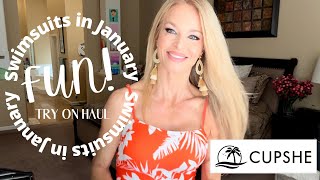 Cupshe Swimsuit Try On Haul | Modest Swimsuits Over 50 | Classy Swimsuits 2024 | Style over 50