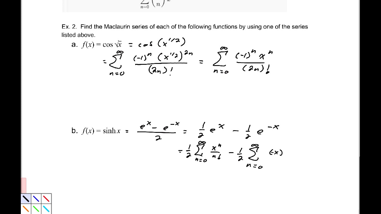 Maclaurin Series Formula Vs Taylor Series Infoupdate Org