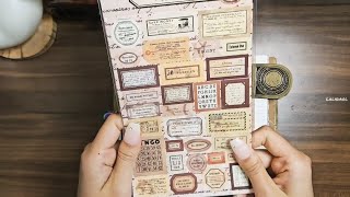 ASMR 라벨지로 때론 우아하게 때론 심플하게 빈티지 다이어리꾸미기 #asmr #paperasmr #journal #relaxing #scrapbooking