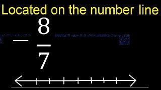 Located  -8/7 on the number line , locate negative fraction on the number line . represented