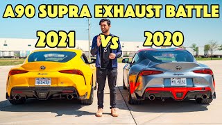 2021 Supra Vs 2020 Supra EXHAUST BATTLE! Does the New A90 Supra Still Sound As G