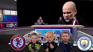 Aston Villa Smash Man City 2-1 Erling Haaland Pep Guardiola react to the Loss | Pep  reaction