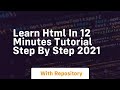 Learn html in 12 minutes tutorial step by step 2021