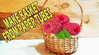 DIY: Creative mini basket / Made from paper tubes