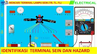 how to look for turn signal terminals and hazard signs on the combination switch