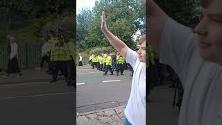 MILLWALL ESCORTED BY POLICE FROM ZULUS! LIKE A SCENE FROM BRAVEHEART!! KRO SOTV!