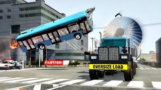 【BeamNG】バスジャンプ！BUS JUMP  #beamngdrive