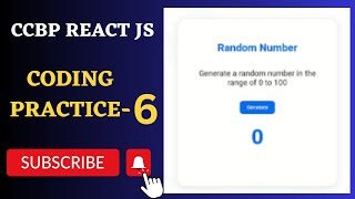 Random Number Generator | Coding Practice 6 | REACT JS | NxtWave | CCBP 4.0