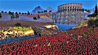 Spartans Lay Siege To The Roman City - Ultimate Epic Battle Simulator